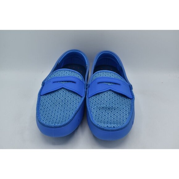 SWIMS Mens Size 12 Sail Blue Printed Penny‎ Loafers Slip On Shoes main image 12